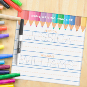 Name Writing Practice Dry Erase Board