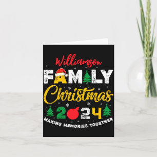 Name Year Matching Family Christmas Reunion T Shir Card