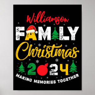 Name Year Matching Family Christmas Reunion T Shir Poster