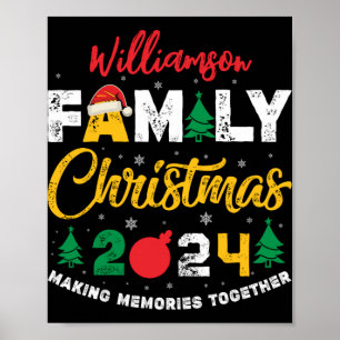Name Year Matching Family Christmas Reunion T Shir Poster