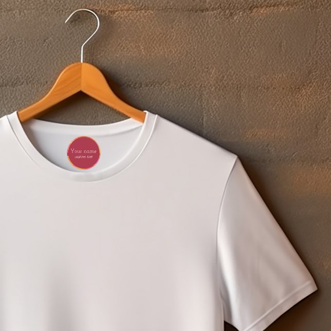 Name yellow orange minimalist circle kids' labels (Creator Uploaded)