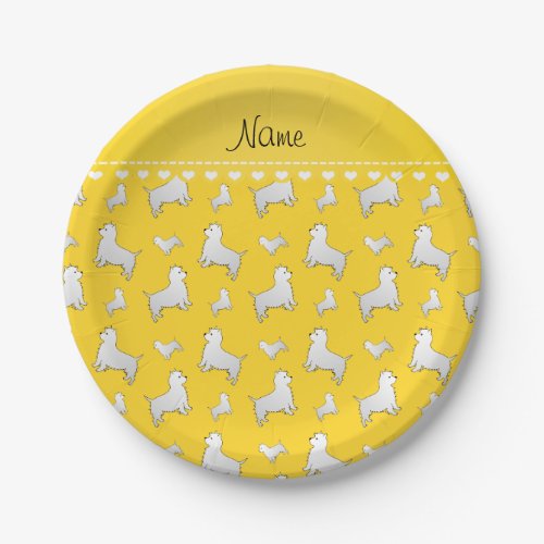 Name yellow West Highland White Terrier dogs Paper Plates
