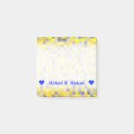 [ Thumbnail: Name; Yellows and Grays Tiled Squares Pattern Notes ]