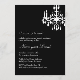 Name your Event Black Grand Ballroom Invitation