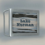 Name Your Favorite Lake Water Belt Buckle<br><div class="desc">This multicolored blue, beige black and gray belt buckle is Designed by Nature with rippling dark lake water reflecting blue sky and white clouds. This stylish belt buckle is sophisticated and elegant while also being naturally earthy and rustic. The colors of this distinctive belt buckle coordinate with almost any style....</div>
