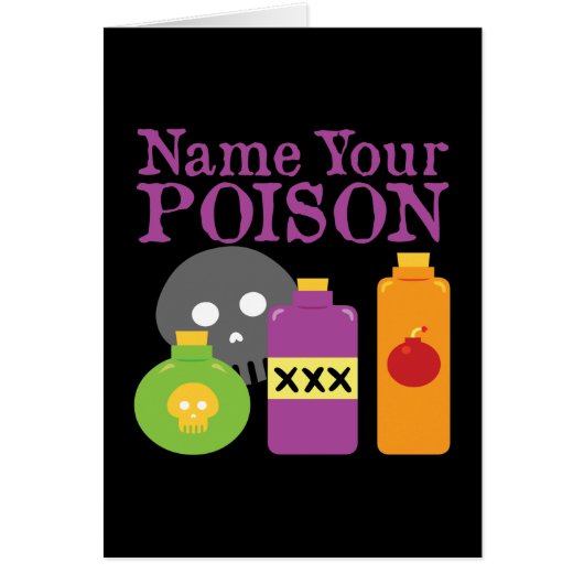 Name Your Poison Cards (Front)