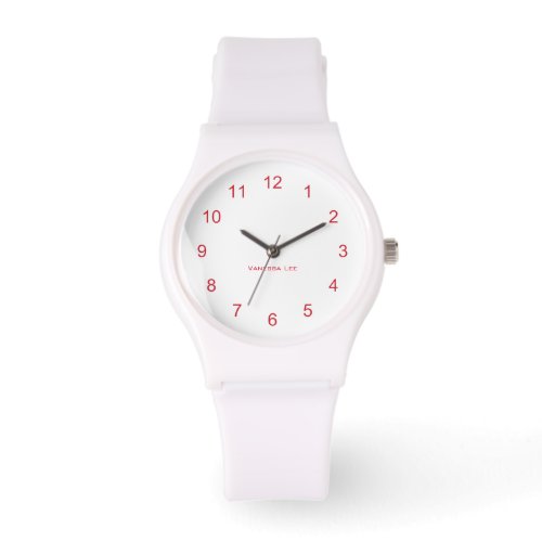 Name Your Womens Sporty White Silicon Watch