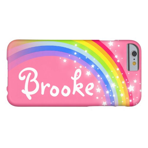 Named 6 letter rainbow red pink barely iphone case