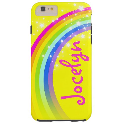 Named 7 letter rainbow yellow iphone case