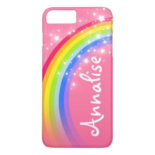 Named 8 letter rainbow red pink iphone case