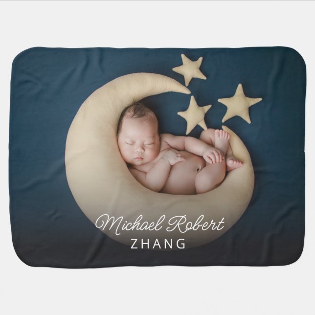 Named Baby Photo Blanket (Horizontal)