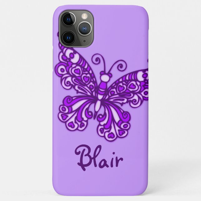 Named butterfly purple case (Back)