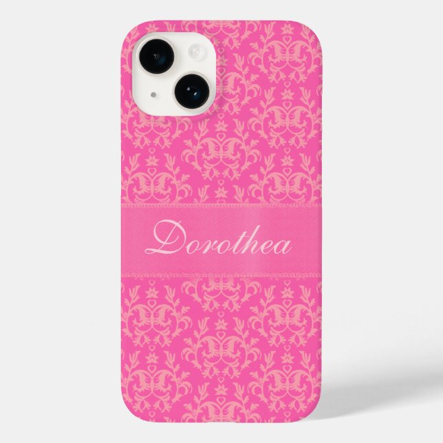 Named damask kangaroo paws pinky Case-Mate iPhone case (Back)