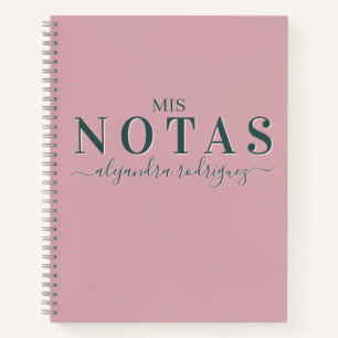 Named Pink Notebook, Green Lyrics Notebook