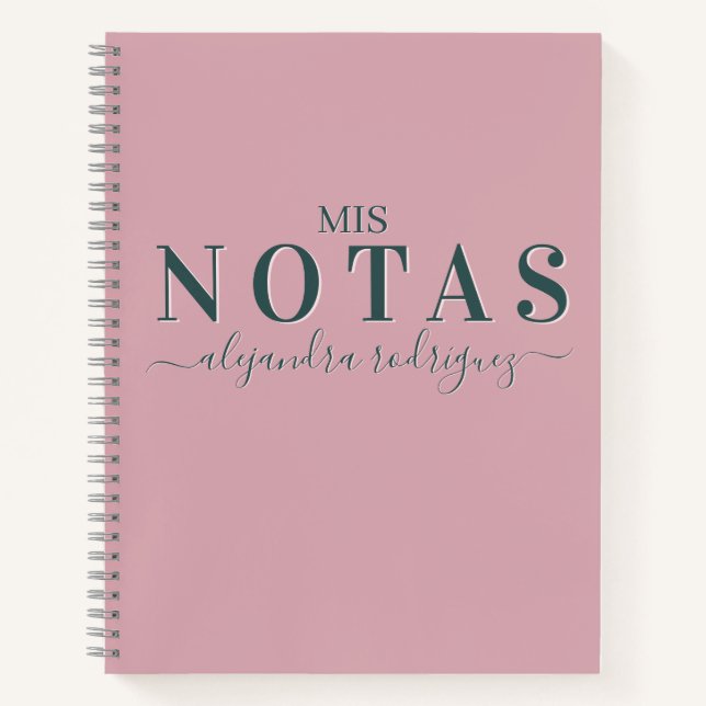 Named Pink Notebook, Green Lyrics Notebook (Front)
