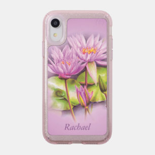 Named purple pink water lily lotus flower speck iPhone XR case