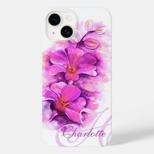 Named radiant Orchid art floral pink Case_Mate iPhone 14 Case