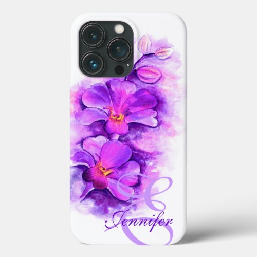 Named radiant Orchid purple art floral  iPhone 13 Pro Case