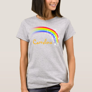 Named rainbow sunny yellow custom t-shirt