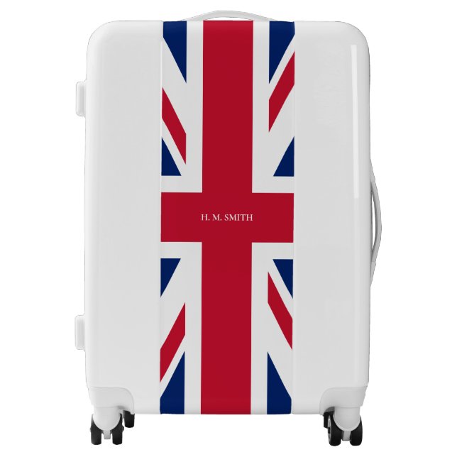 Named Union Jack British Flag Luggage (Front)
