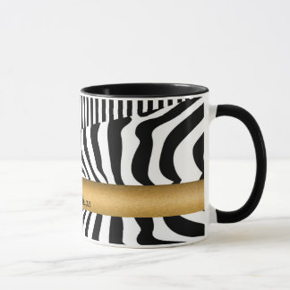 Named Zebra and Stripes Mug