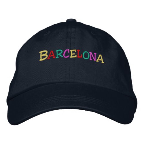 Namedrop Nation_Barcelona multi_colored Embroidered Baseball Hat