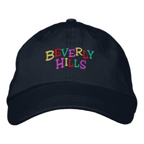 Namedrop Nation_Beverly Hills multi_colored Embroidered Baseball Cap