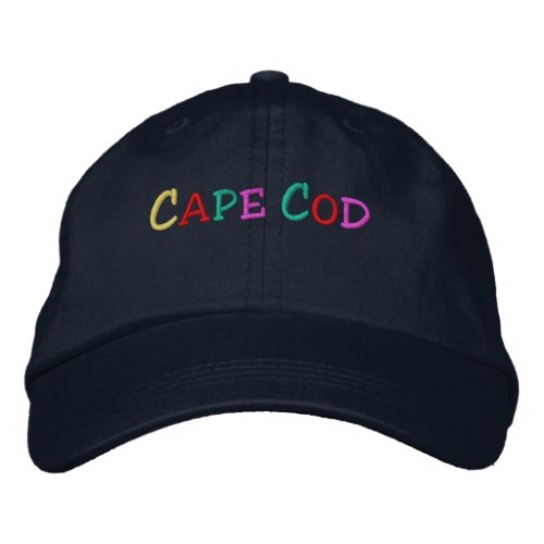 Namedrop Nation_Cape Cod multi_colored Embroidered Baseball Hat