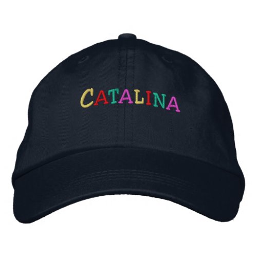 Namedrop Nation_Catalina multi_colored Embroidered Baseball Cap