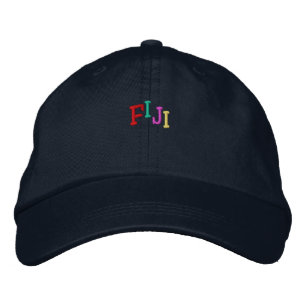 Namedrop Nation_Fiji multi-colored Embroidered Baseball Hat
