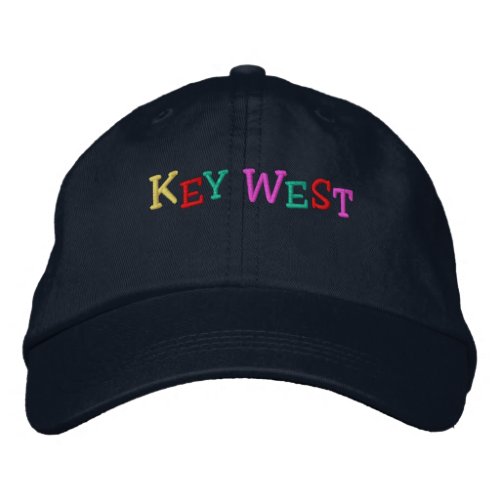 Namedrop Nation_Key West multi_colored Embroidered Baseball Hat