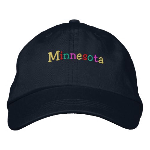 Namedrop Nation_Minnesota multi_colored Embroidered Baseball Cap