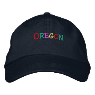 Namedrop Nation_Oregon multi-colored Embroidered Baseball Hat