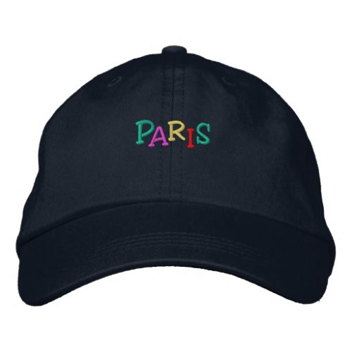 Namedrop Nation_ Paris multi_colored Embroidered Baseball Cap