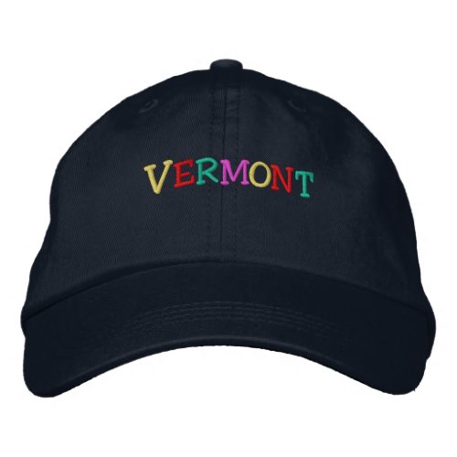 Namedrop Nation_Vermont multi_colored Embroidered Baseball Hat