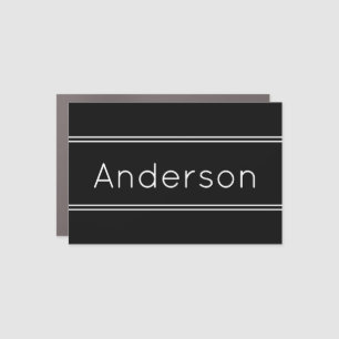 Nameplate Black and White Mailbox Decal Magnet
