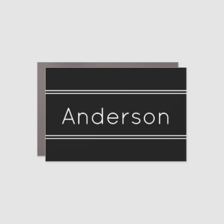 Nameplate Black and White Mailbox Decal Magnet