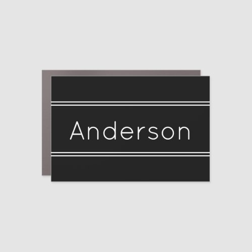 Nameplate Black and White Mailbox Decal Magnet