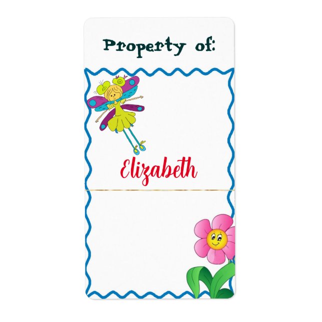 Nameplate /Bookplate Stickers with cute Images (Front)