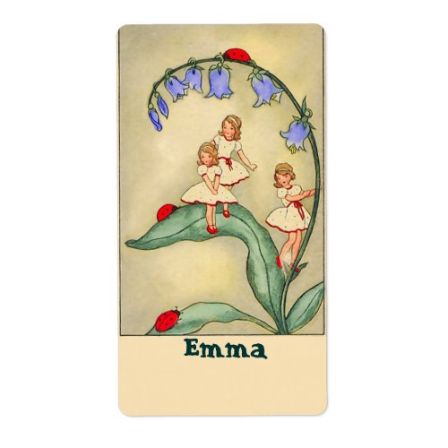 Nameplate Bookplate Stickers with Vintage Image