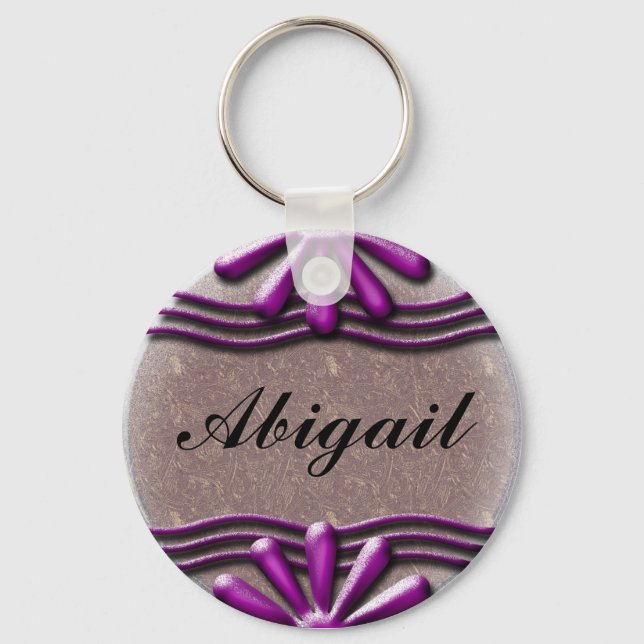 Nameplate Lilac Keychain (Front)