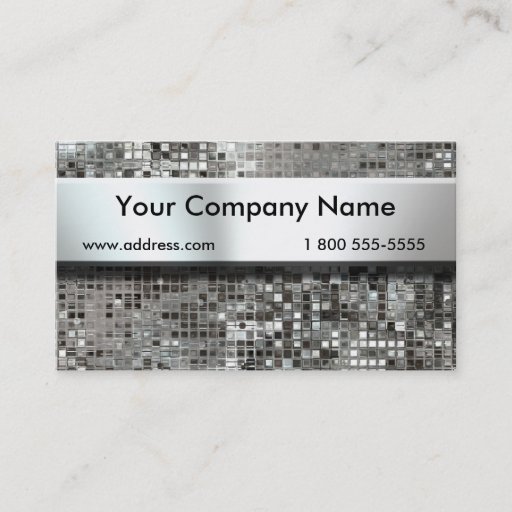 Customizable Nameplate On Sequins Business Cards