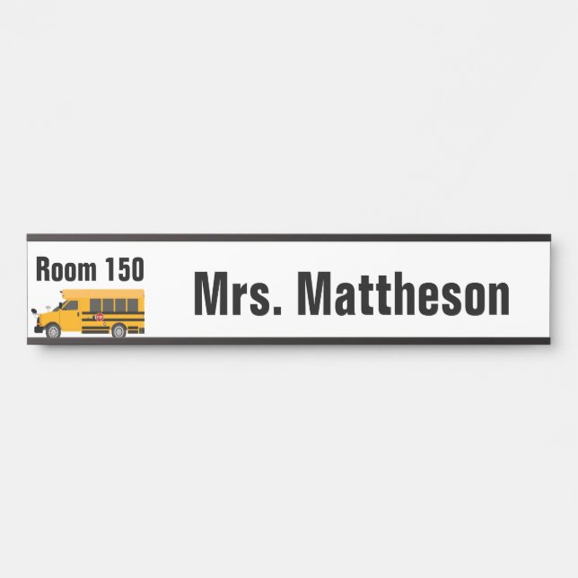 Nameplate Teacher School Administrator Hanging (Front)