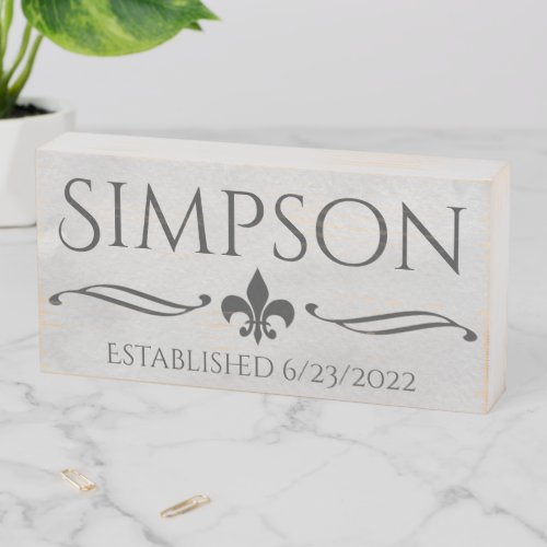 Nameplate Wedding Gift Wooden Box Sign