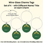 Names, Bridal Party or Guests, Wine-Glass Charms