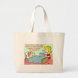 names changed protect innocent mother goose large tote bag