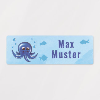 Names - Fish - Octopus - Hand painting | Kids' Labels