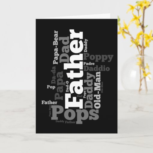 Names for Dad, Father's Day Card Zazzle