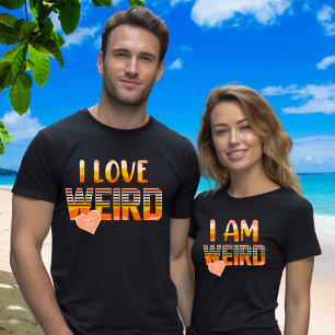 Names in Heart Cute Retro Matching Couple I Am T-Shirt