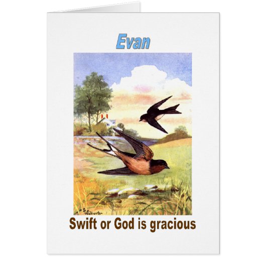 Names&Meanings - Evan Cards (Front)